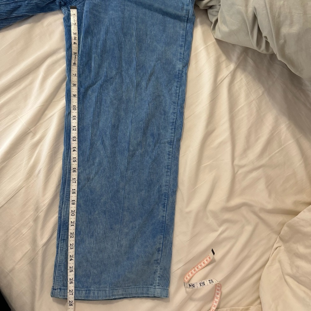 BDG Blue High Rise Wide Leg Corduroy Pants 32 - Picture 11 of 11